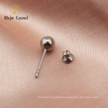 2021 Wholesale Minimalist Titanium Ball Earrings Stud Piercing Jewelry